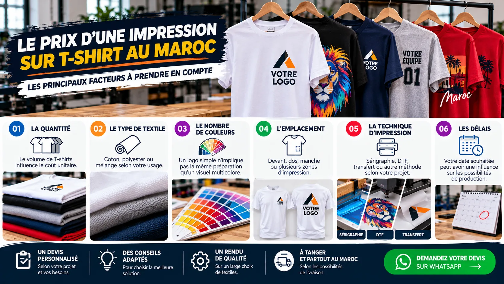 prix d’une impression sur T-shirt au Maroc