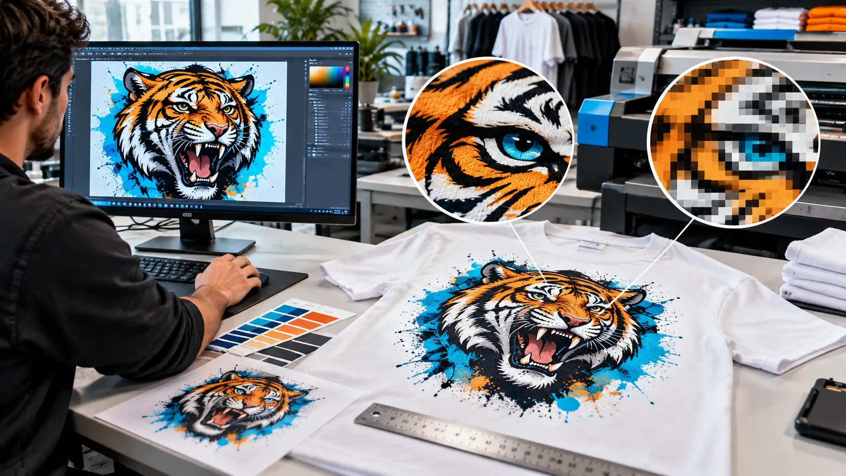Print Studio_ Crisp vs Pixelated Tiger Design